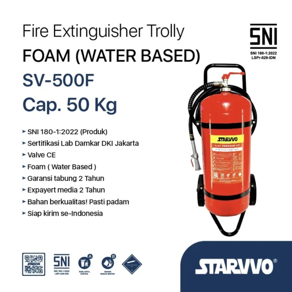 Starvvo APAR 50Kg Foam Trolley SNI