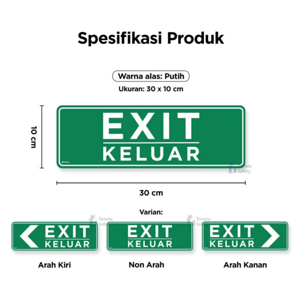 Exit Sign Akrilik 30x10cm